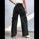 thumbnail image 5 of Pantalones Deportivos Cargo para Mujer, Holgados, de Forro , de Pierna , Elásticos, de Cintura Alta, Informales, para Senderismo, para Otoño. Negro S, 5 of 8
