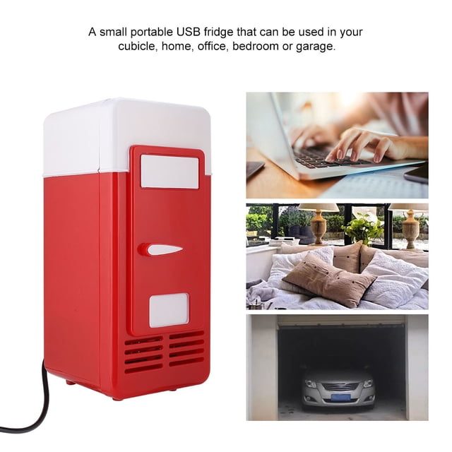 PC USB Mini, Refroidisseur et Réchauffeur de Boissons, Réfrigérateur Déguisé, Mini Frigo Rouge