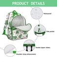 thumbnail image 4 of Forest Green Frog Students Backpack with Cute Cartoon Frog Print, Mushroom and Plant Pattern, and Nature-Inspired Design, 4 of 6