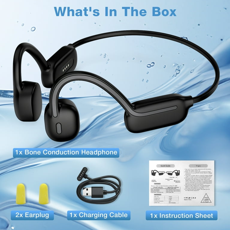 AUOSHI IP68 Waterproof Open Ear Bone Conduction Headphones AUOSHI IP68 Waterproof Open Ear Bone Conduction Headphones