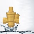 thumbnail image 2 of Adjustable Brass Water Pressure Reducing Regulator Valves W/ Gauge, 2 of 7