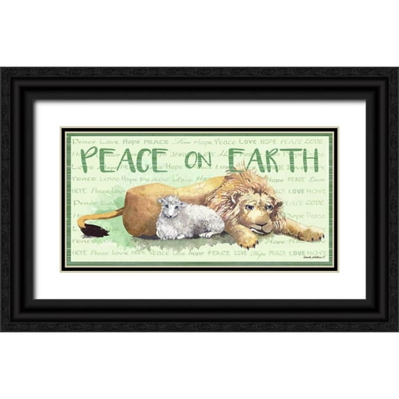 Phillips, Anita 18x11 Black Ornate Wood Framed with Double Matting Museum Art Print Titled - Peace on Earth II