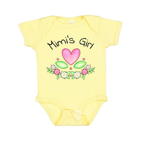

Inktastic Mimi s Girl- Heart Flowers Gift Baby Girl Bodysuit