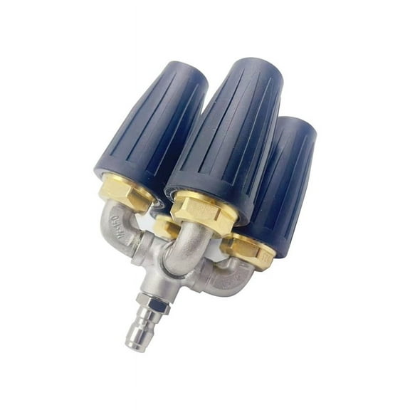 4-In-1 Turbine Nozzle Pressure Washer,2.0 Orifice Quadruple,360° Swivel Turbine Nozzle,1/4inch Quick Connector,Black