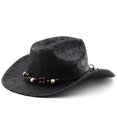 thumbnail image 2 of LILIYA Cowboy Hat,Cowgirl Hat,Western Cowboy Hats for Women/Mens/Straw Casual with Shapeable Wide Brim Cowboy UV Protection Hat, 2 of 7