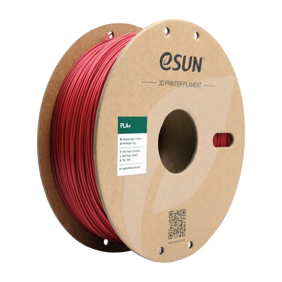 Filamento para impresora 3D eSun PLA+, 1,75 mm, bobina de 1 kg, para camión de bomberos, rojo