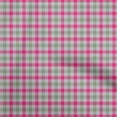 thumbnail image 1 of oneOone Cotton Silk Pink Fabric Check Sewing Material Print Fabric By The Yard 42 Inch Wide, 1 of 4