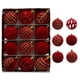 thumbnail image 4 of 12 piezas de 6 cm de bolas de Navidad de color rojo vino para decoración de árbol de Navidad, colgante de esferas de Navidad para Año Nuevo, bolas de terciopelo 2025, 4 of 5