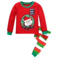 thumbnail image 1 of Pijamas para bebés y niñas, trajes de Navidad, 100% algodón, camiseta, pantalones, ropa de dormir, camisón, Tops X'mas, 1 of 4