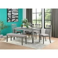 thumbnail image 2 of Pemberly Row 5-Piece Wood Dining Set in Wire Brush Dark Gray/Light Gray, 2 of 11