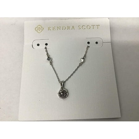 kendra scott nola drusy rhodium platinum pendant necklace short walmart