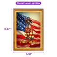 thumbnail image 5 of Firefighter German Shorthaired Pointer Hero Rescue Fire Dept Fireman USA Flag Acrylic Plaque with Wood Photo Frame Box GSP Lover Dog Gift Light Box - 02026, 5 of 5