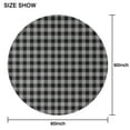 thumbnail image 6 of Gray Black Checkerboard Checkered Pattern Round Tablecloth 60"x60",Wrinkle Wipeable Table Cloth for Kitchen Dining Room Picnic Patio Party, 6 of 6