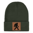 thumbnail image 7 of Bigfoot Leather Patch Acrylic Knit Beanie - Soft Stretchable Sporty Unisex Hat, Daily Comfort & Perfect Gift, 7 of 7