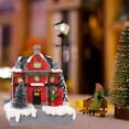 thumbnail image 3 of Mini Muñeca de Navidad Iluminación Carpetas Decoraciones Resina Visualización Animatada Historia Snow Village Set Decoración Decoración con vestido verde niño Macarena Casa de miniatures, 3 of 8
