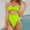 Green, variant on One Piece Swimsuit Women Women's Fashion Solid Color Comfortable Loose Sleeveless Swimsuit Top Blouse Casual One Shoulder High Waisted Swimsuit Cute Swimsuits