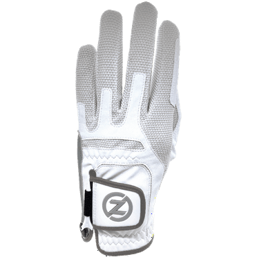 Zero Friction Men’s Compression Fit Theratec Golf Glove, Non Wrist Wrap, Left Hand, White