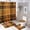 style-933, variant on Shower Curtain 4 Piece Set Orange And White Checkered Bathroom Sets with Shower Curtain And Rugs 4 Piece Modern Geometric Bathroom Decor Sets for Bathroom Decor 72inch X 72inch