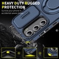 thumbnail image 5 of Asuwish Compatible with Samsung Galaxy S21 5G 6.2 inch Phone Case Slide Camera Cover Tempered Glass Screen Protector Stand Ring Holder Rugged Slim Cell for S 21 21S G5 Women Men Blue, 5 of 9