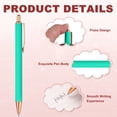 thumbnail image 3 of Uxcell 2Pcs Fancy Pens for Women, Medium Point 1.0mm Black Ink Glitter Ballpoint Pen Metal Retractable Journaling Ballpoint for Christmas Gifts Office Journaling, Blue Green, 3 of 6