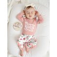 thumbnail image 6 of Rovasas Girls 3PCS Pants Sets Letter Print Romper Floral Flared Pants Headband, 6 of 9
