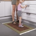 thumbnail image 4 of Ottomanson Machine Washable Cotton 2x3 Flatweave Area Rug for Entryway, 2' x 3', Brown/Gold Border, 4 of 4