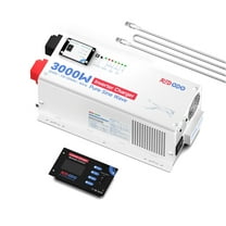 Redodo 3000W Pure Sine Wave Inverter Charger 12V DC to 120V AC Surge 9000w w/Remote Control for Off-Grid Solar RV Boat Home, Compatible with Lithium & Various Batteries