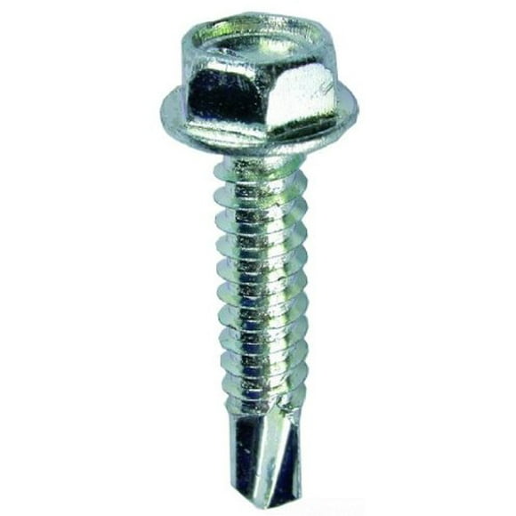 L.H. Dottie TEKHW1012 Vis Auto-Perçante, Tête de Rondelle Hexagonale, Longueur de 10 par 1/2 Pouce, Hexagonale de 5/16 Pouce, Zingué, Pack de 100