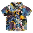 thumbnail image 1 of adviicd Chemises Habillées Garçons T-Shirts Garçons Manches Courtes Tee Graphique Bleu,130, 1 of 3