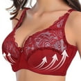 thumbnail image 2 of Valcatch Women Lace Underwire Bra Minimizer Unlined Bra Back Smoothing Everyday Bra, 2 of 7