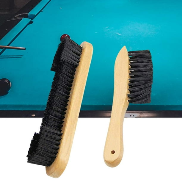 Juego de cepillos para mesa de billar de madera, limpiador de cepillos de billar de madera, suministros de limpieza Madera natural