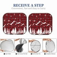 thumbnail image 6 of Bingfone Christmas Tree Buffalo Plaid Print 2-Piece Sun Shade Front Windshield - Foldable Car Front Window Sunshades For Most Sedans Suv Truck - Large, 6 of 7