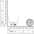 thumbnail image 3 of 925 Silver and 10K Yellow Gold Swiss Blue Topaz and Blue Sapphire and Lab Grown Diamond Necklace Necklace for Women | 0.74 Cttw | Gemstone November Birthstone | Round 4MM | With 18 inch Chain, 3 of 3