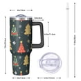 thumbnail image 2 of 40 oz Snowman Pink Christmas Tumbler with Handle and Straw, Stainless Steel Insulated Cup 40 oz, Leak Proof Holiday Mug, Winter Gifts, 2 of 4