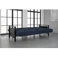 DHP Henley Black Metal Arm Futon Frame with Coil Full Futon Mattress, Multiple Colors and Sizes