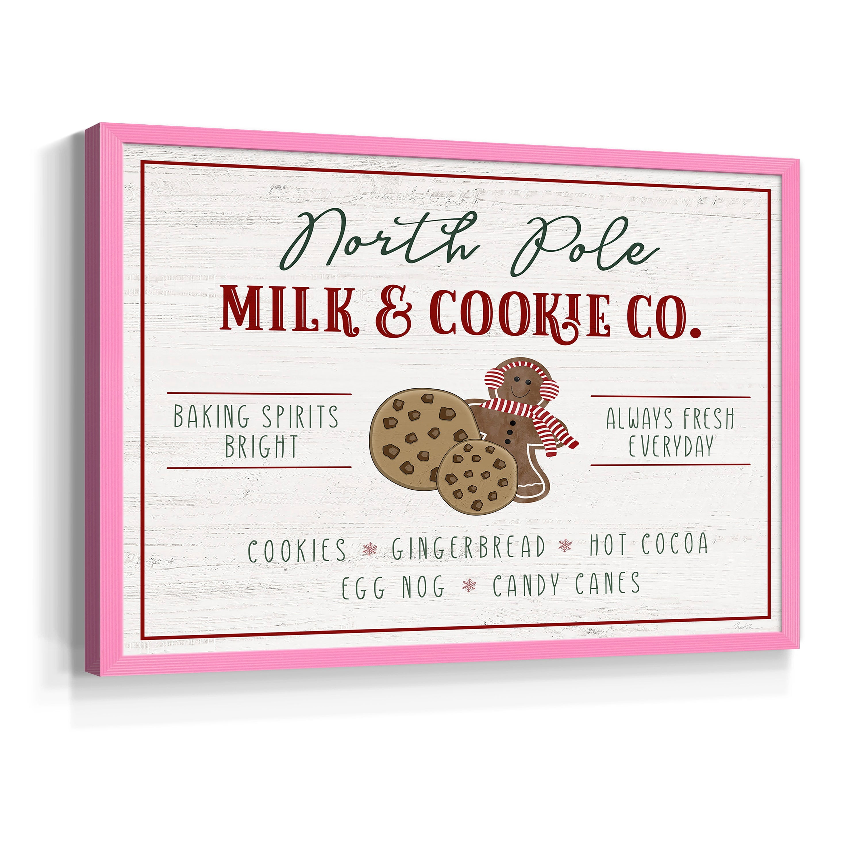 Milk and Cookie Co by Natalie Carpentieri - Restickable Framed Giclée Print