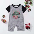 thumbnail image 2 of Nnhblu Family Pajamas for 3-18 Months Infant, New Style Gray Short Sleeve + Plaid Green Shorts Sleepwear for Boys Girls, 2 of 4