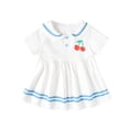 thumbnail image 3 of Curuila Child Toddler Girls School Dress Short Sleeve Fruit Print Crew Neck Summer Comfortable Dresses Size 18-24 Months, 3 of 5