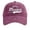 Wine, variant on Women's Vintage Washed Denim Printed Baseball Cap