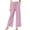 Light Purple #042, variant on Summer Linen Pants Women Drawstring Elastic Waist Wide Leg Palazzo Pants Casual Flowy Beach Cropped Trousers Black S