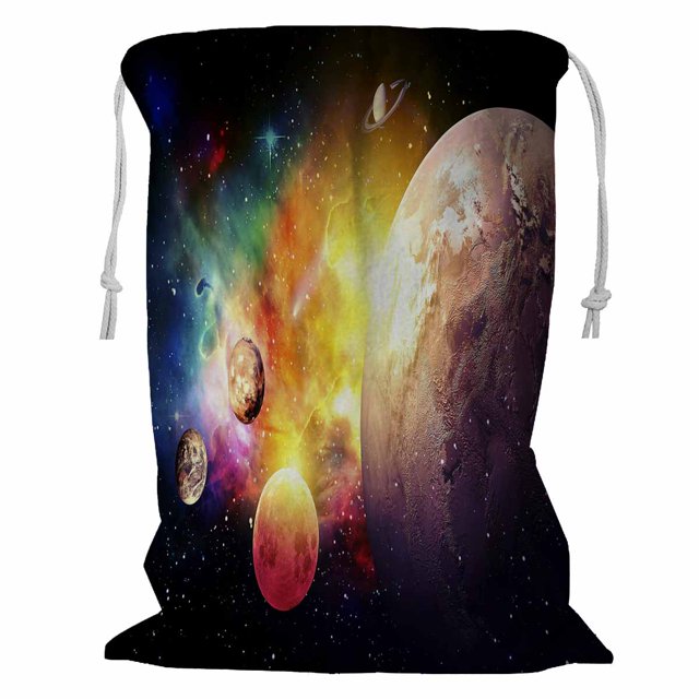 Cesta de almacenaje ABPHQTO Planets Galaxy Over Light Bolsa para la colada 60x80 cm