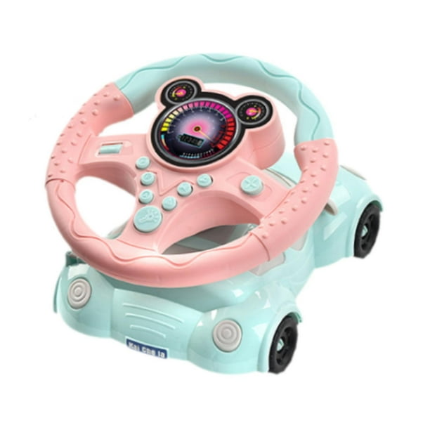 Simulación de juguete Simulación de juguete Volante de dirección Eletric Juega divertida Juega de rol de aprendizaje Actividad divertida para niños rosa