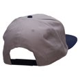 thumbnail image 4 of Blue Seal Embroidered Two Tone Superior Cotton Twill Flat Bill Snapback Cap - Navy Grey OSFM, 4 of 5