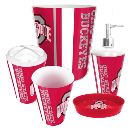 Northwest Nor 1col944000007ret Ohio State Buckeyes Ncaa Complete Northwest Nor 1col944000007ret Ohio State Buckeyes Ncaa Complete Bathroom Accessories 5pc Set