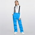 thumbnail image 2 of Dmsael Snow Pants for Kids Girls Snow Bibs Waterproof Insulated Ski Pants Kids Adjustable Strap Snowboard Overalls Multi Pockets Winter Snowsuit 2XL,Blue, 2 of 6