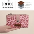 thumbnail image 4 of Wrangler Wallets for Women Slim Bifold Credit Card Holder, Leopard-Pink, 4 of 7