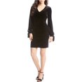 thumbnail image 2 of Vestido de terciopelo Karen Kane para mujer negro pequeño, 2 of 2