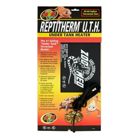 Zoo Med Large Repti-Therm UTH Under Tank Heater (Large; For 50-60 gallon Terrariums; 24 (Best Under Tank Heater For Leopard Gecko)