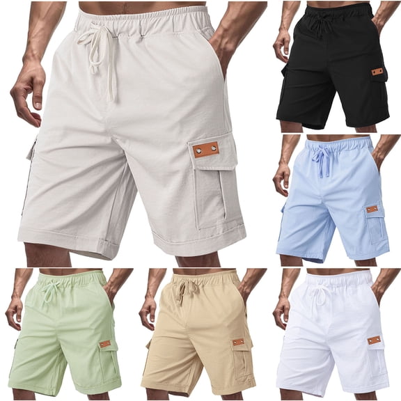 Dxzfnsa Mens Cargo Hiking Shorts Lightweight Elastic Golf Shorts for Casual Work Athletic Travel Outdoor with Pockets 28-42