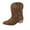 Brown, variant on Women's Cowgirl Boots Western Short Ankle Pull on Comfortable Cowboy Low Heel Boots for Women